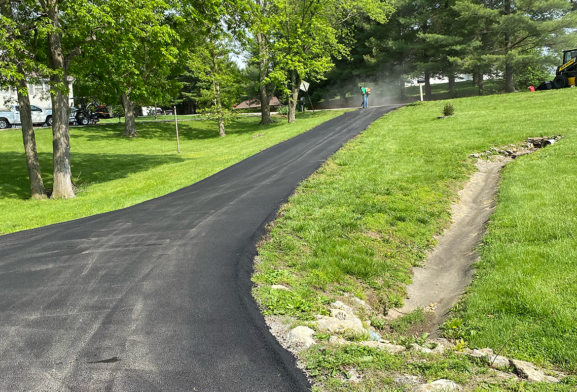 Long Asphalt Driveway