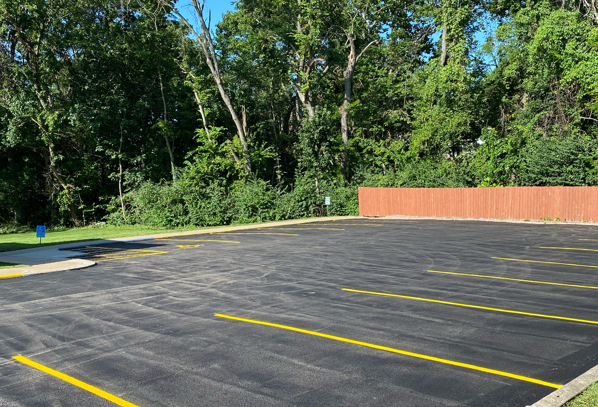 Commercial Asphalt Line Striped Lot