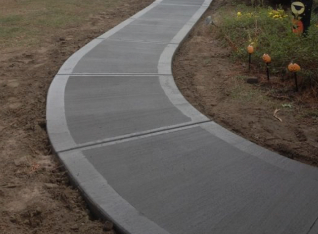 Curved Concrete Sidewalk