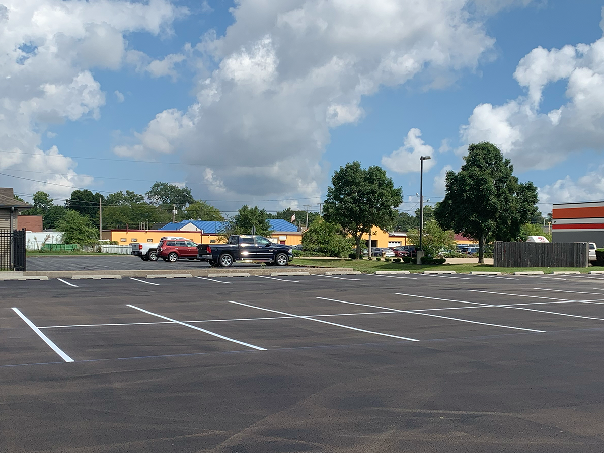 Asphalt LIne Striping The Driveway Guys Large Lot