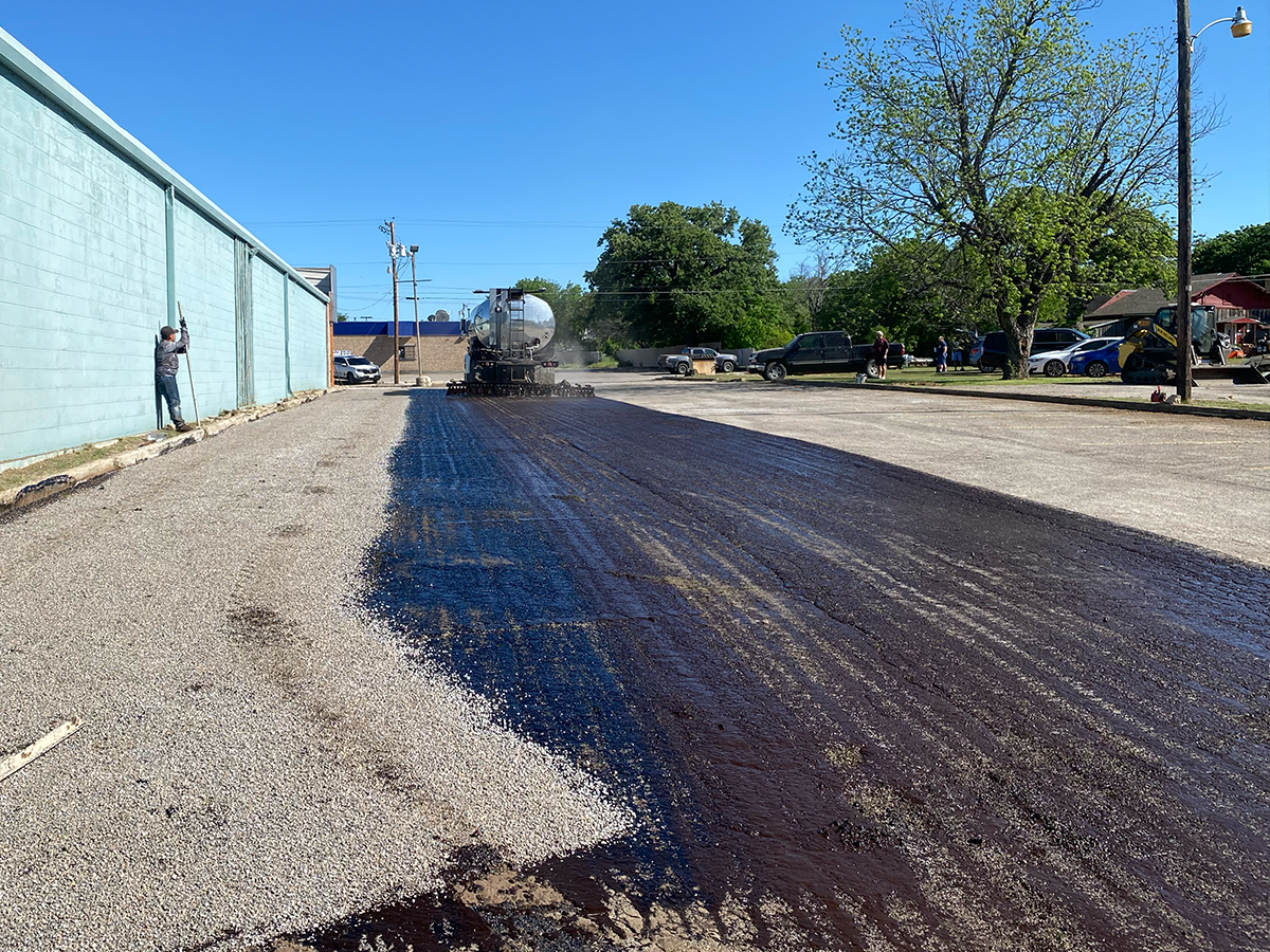 Tar and Chip Sealing the Driveway Guys Process