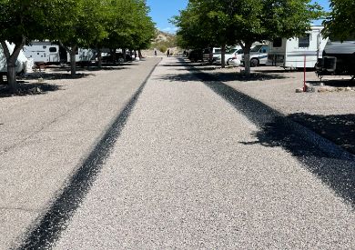 Local Asphalt Chip Sealing No Name, Colorado