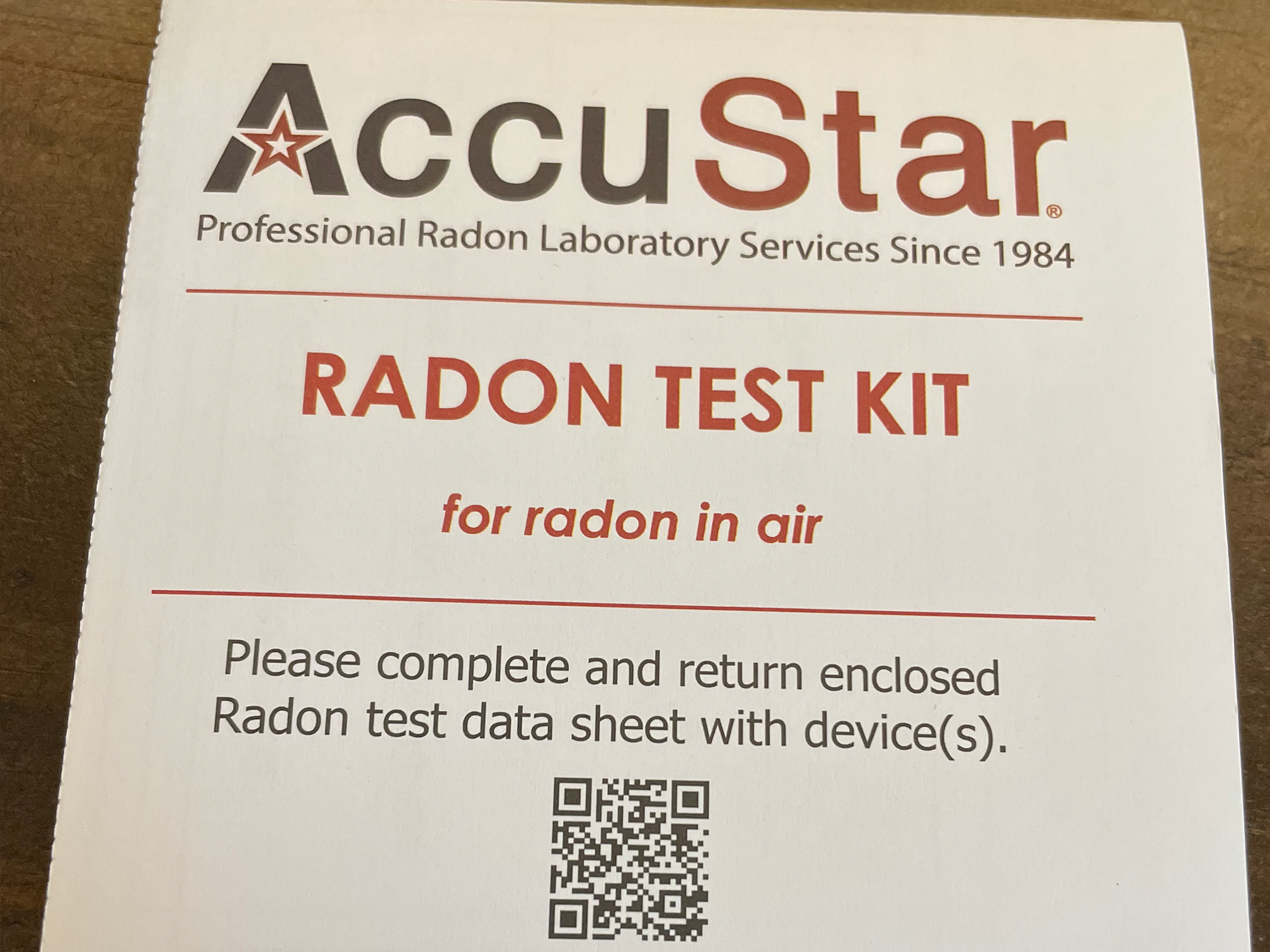 Radon Test Kit