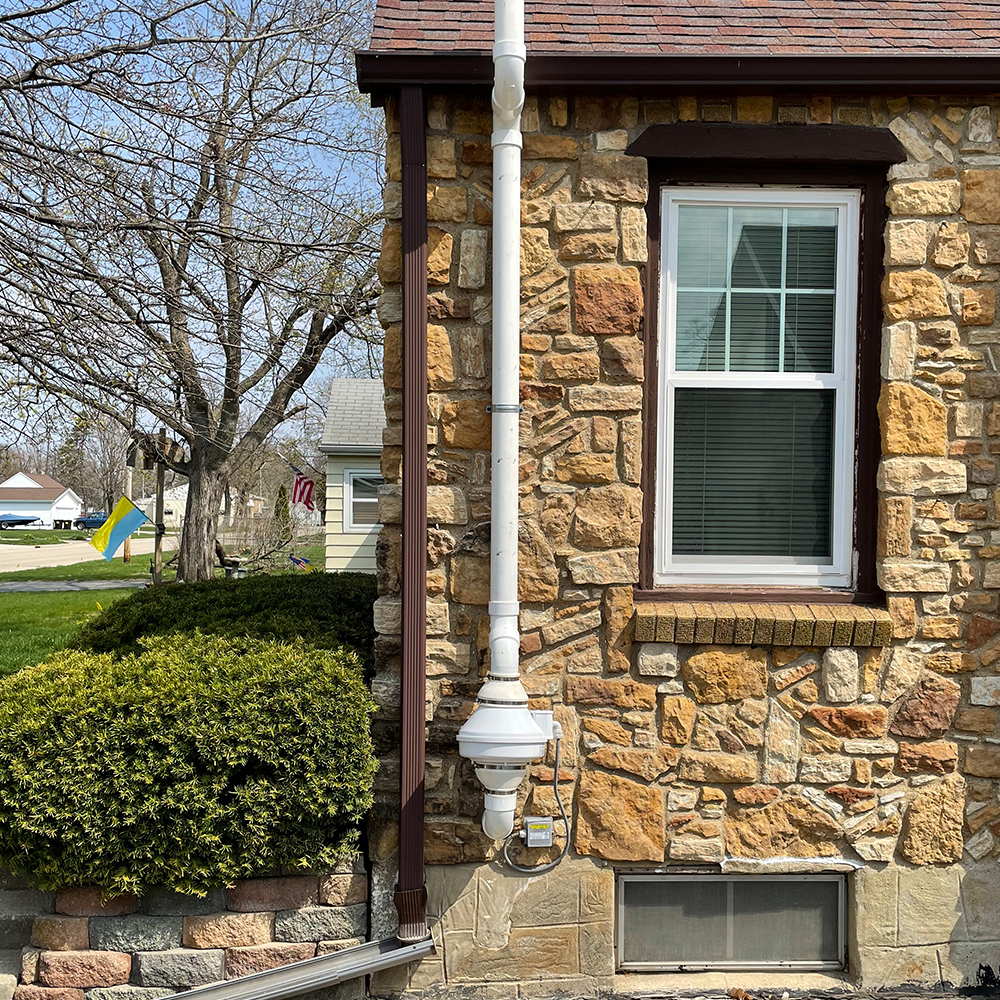 Radon Mitigation Brick Home