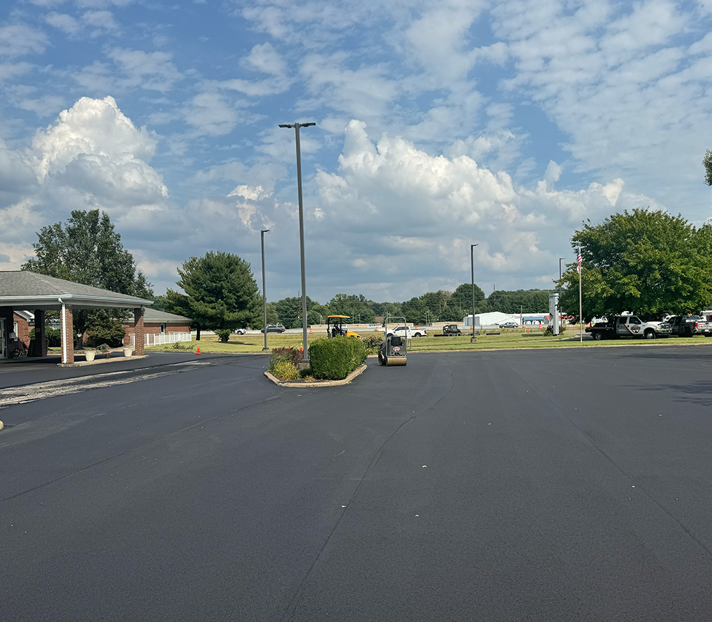 Large Asphalt Parking Lot