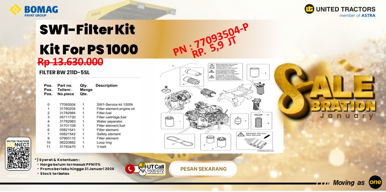 SW1-Filter Kit For PS 1000 BW 211D-5SL's thumbnail