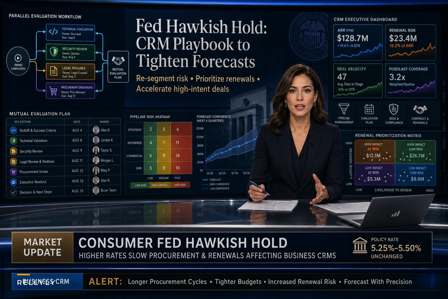 After the Fed's 'Hawkish Hold': a CRM Playbook to Tighten Forecasts, Prioritize Renewal Risk, and Accelerate Deals