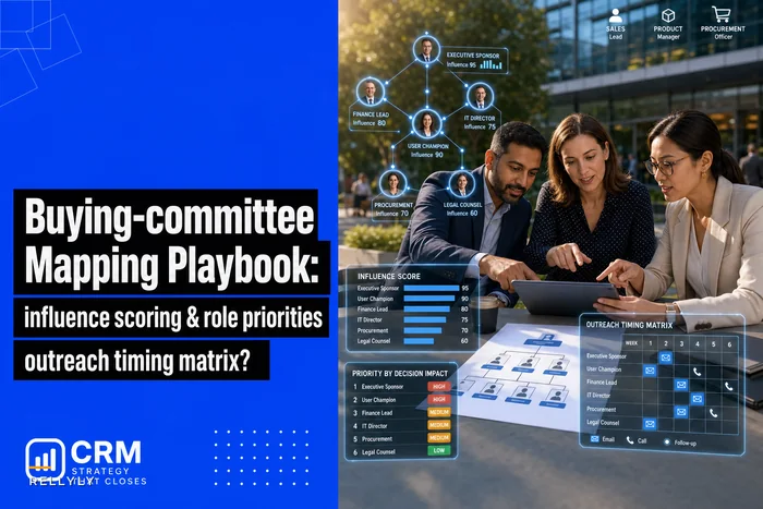 Buying‑committee mapping playbook: influence scoring, role priorities and outreach timing matrix