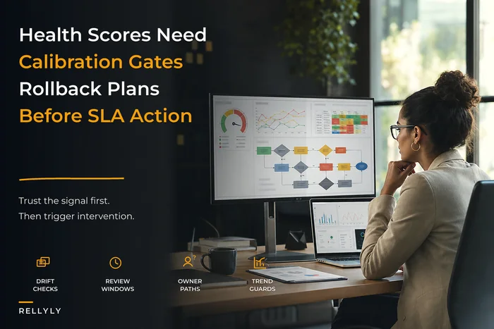 Customer health‑score governance: calibration gates, rollback plans and SLA‑driven remediation