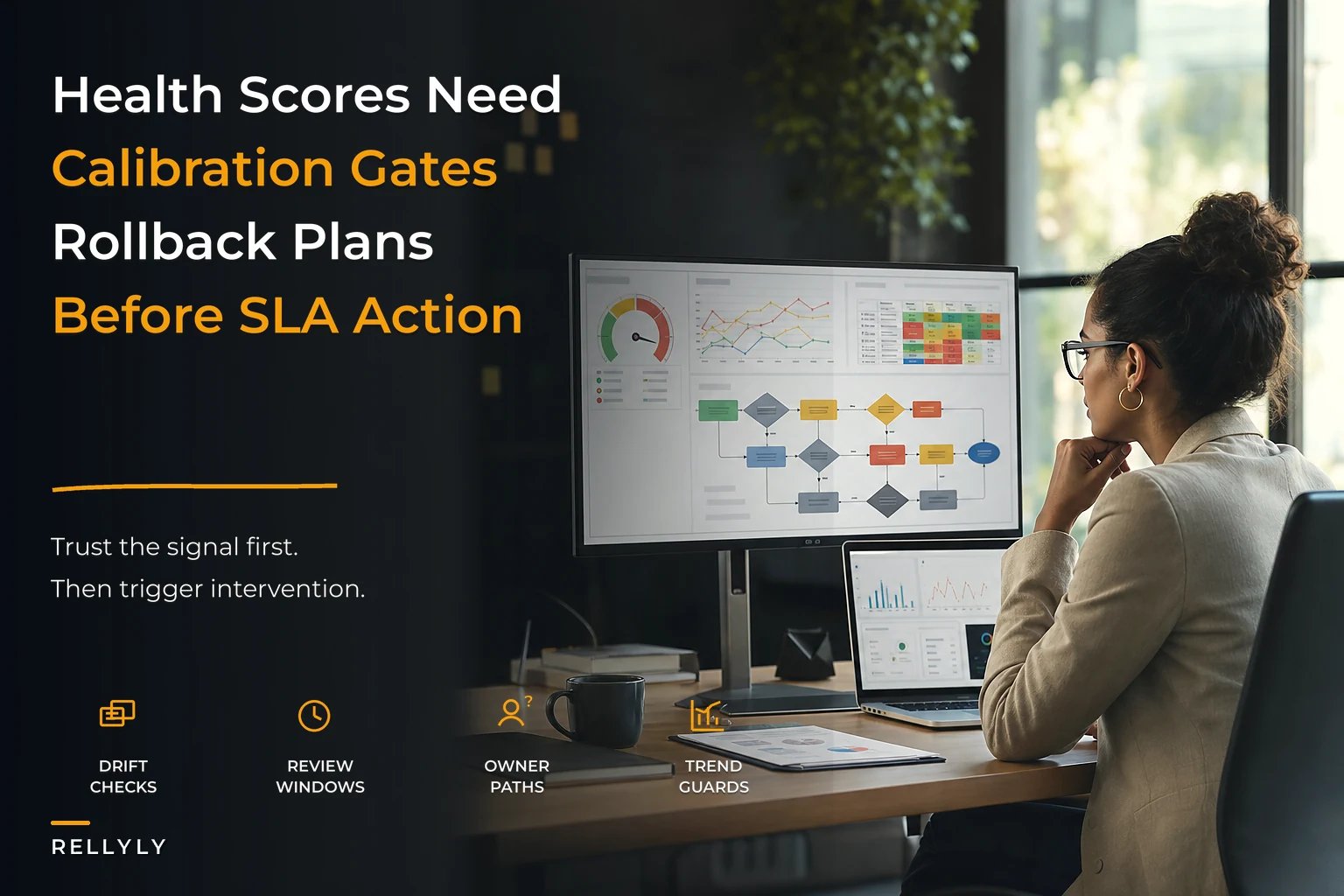 Customer health‑score governance: calibration gates, rollback plans and SLA‑driven remediation