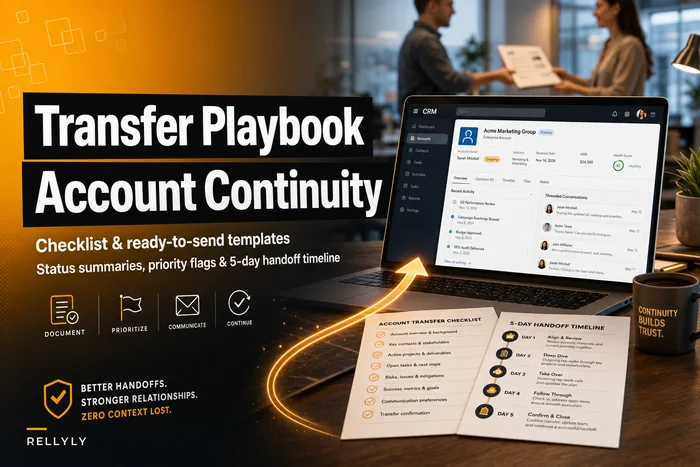 Quick transfer playbook to preserve account context after a rep departure