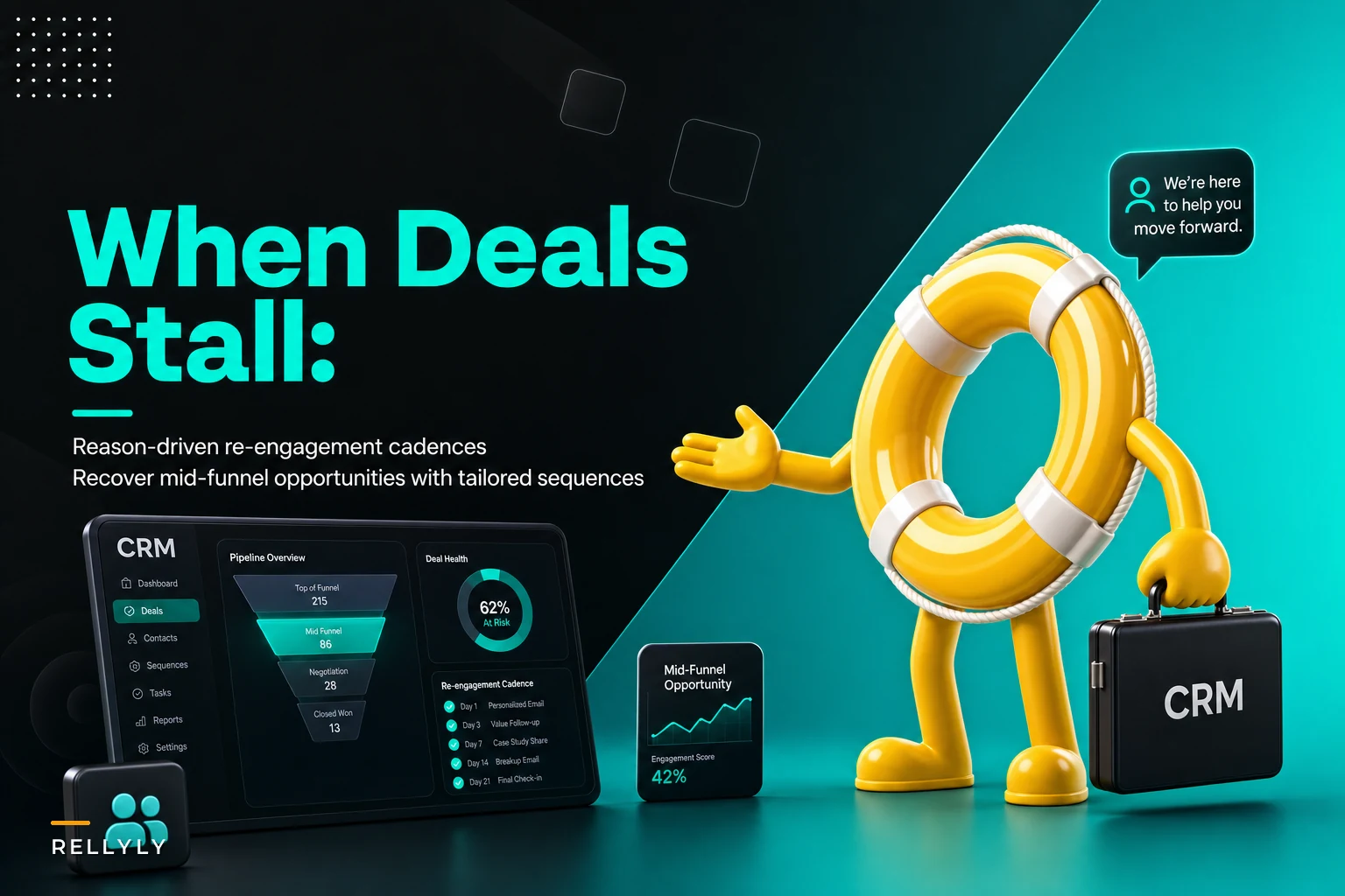 When deals stall: a reason-driven re-engagement cadence matrix to recover mid-funnel opportunities