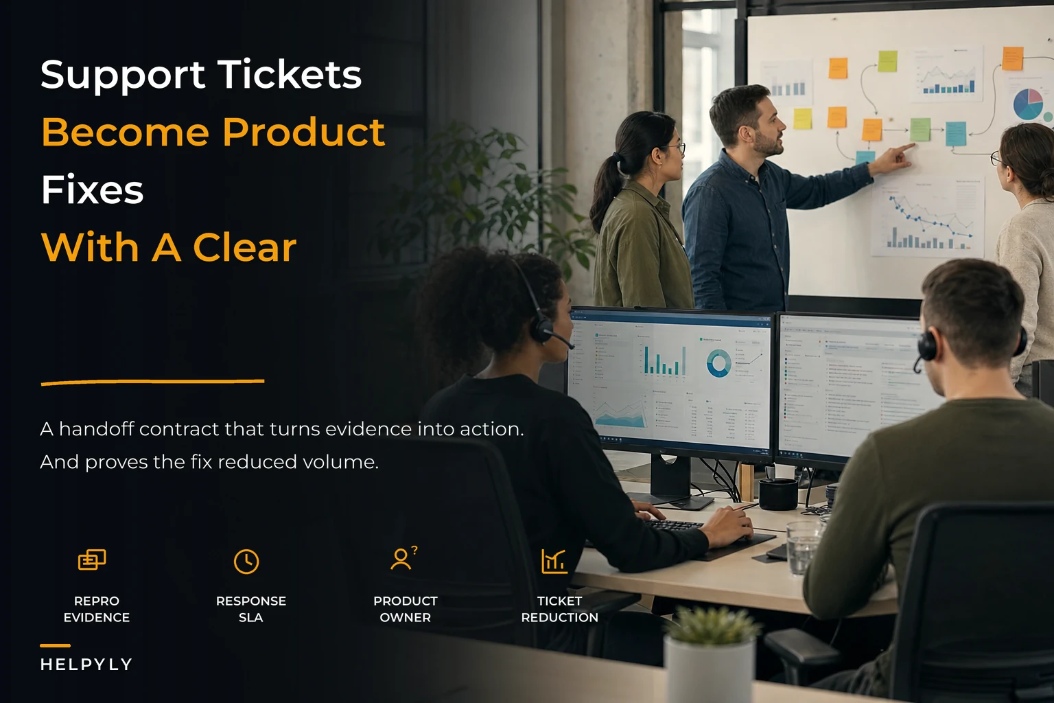 Close the loop between support and product: an operational contract to turn tickets into reproducible fixes and measurable ticket reduction