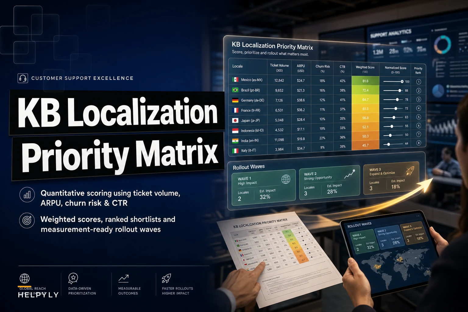 KB localization prioritization matrix for support