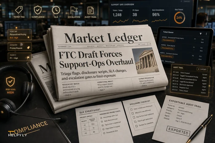 Operational playbook for support teams after the FTC’s personalized‑pricing proposal: disclosures, triage flags, and SLA changes