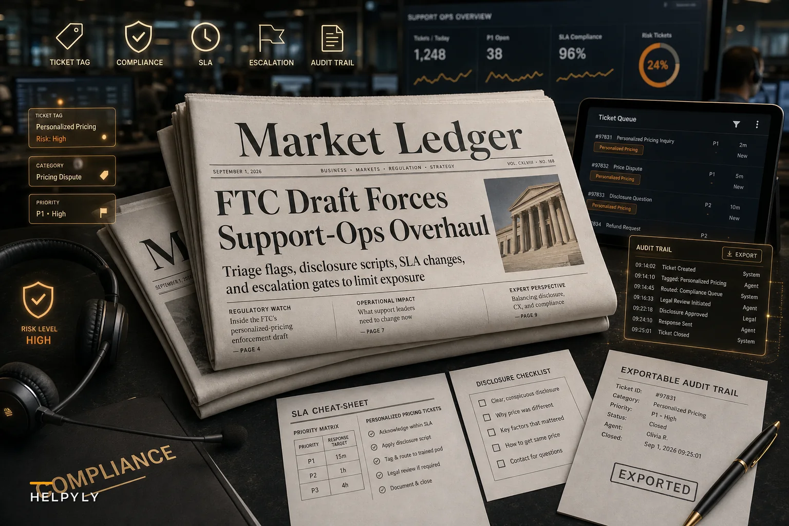 Operational playbook for support teams after the FTC's personalized‑pricing proposal: disclosures, triage flags, and SLA changes