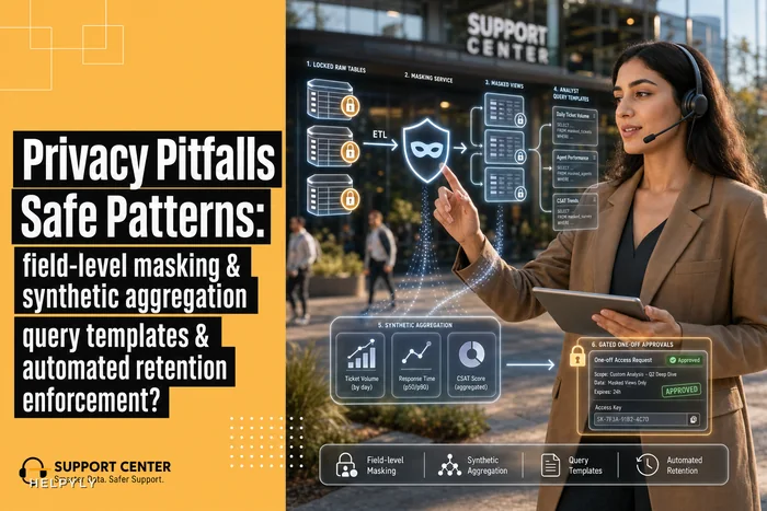 Privacy pitfalls and analytics-safe patterns for support data
