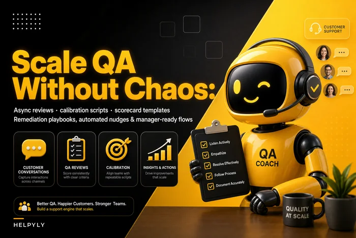 Scale QA without chaos: asynchronous reviews, calibration scripts and remediation playbooks for support teams