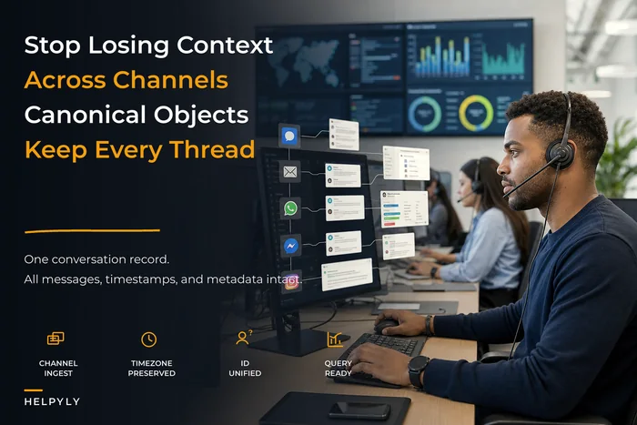 Stop losing context across channels: canonical conversation objects, metadata propagation rules and timeline-stitching patterns
