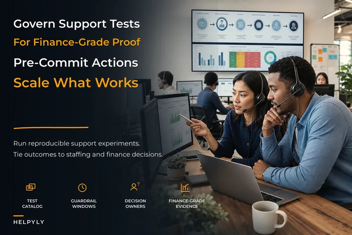 Support experimentation governance that produces finance‑grade evidence
