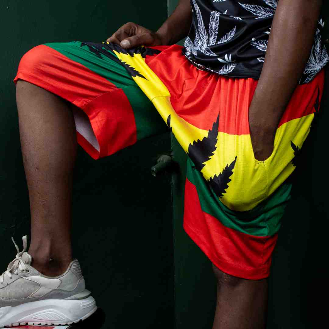 Drippping Paint Leaf Shorts