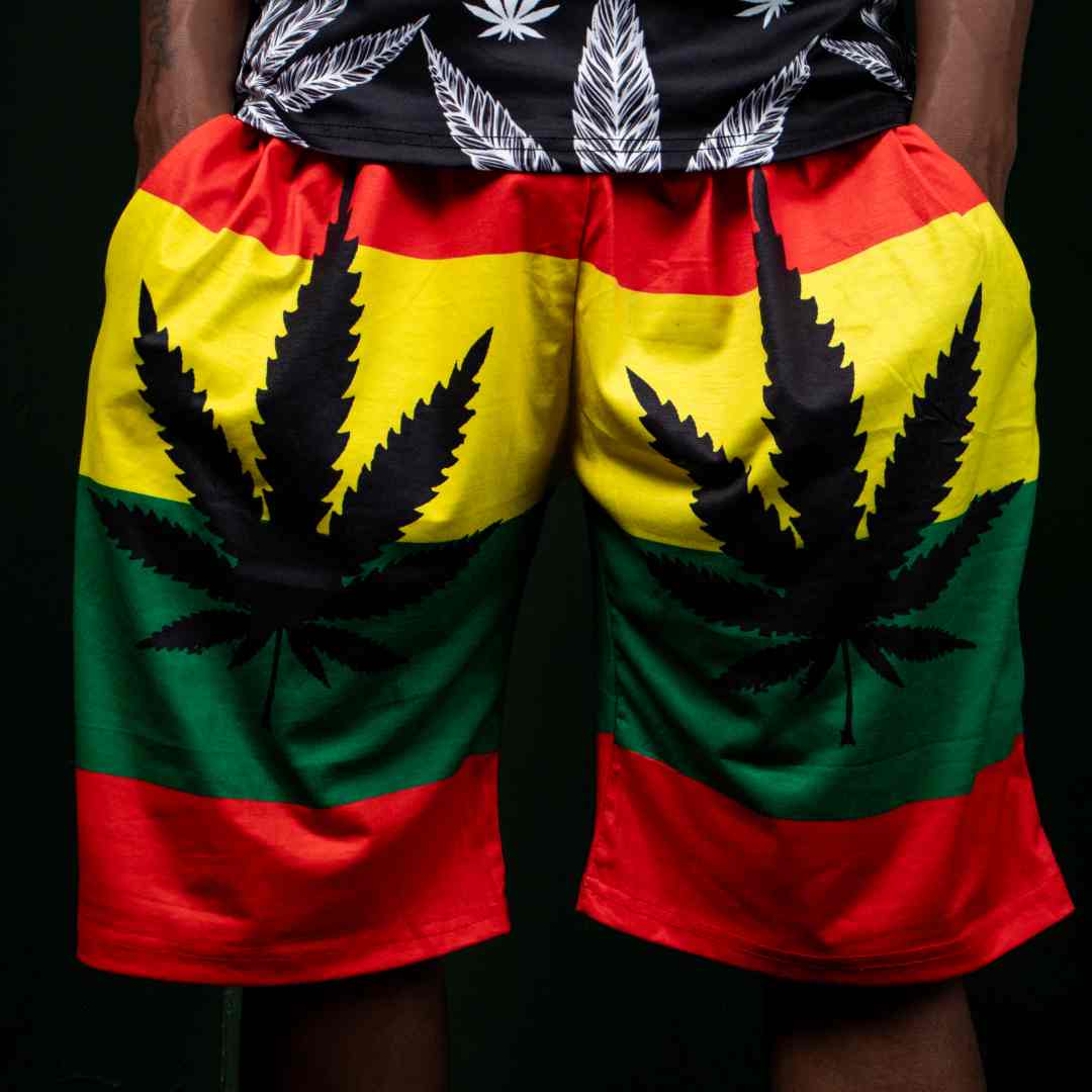 Black Leaf Shorts