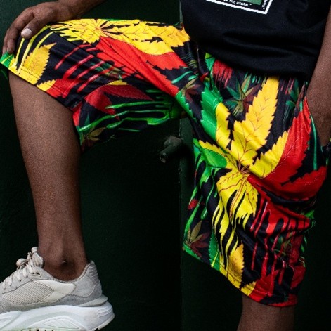 Drippping Paint Leaf Shorts