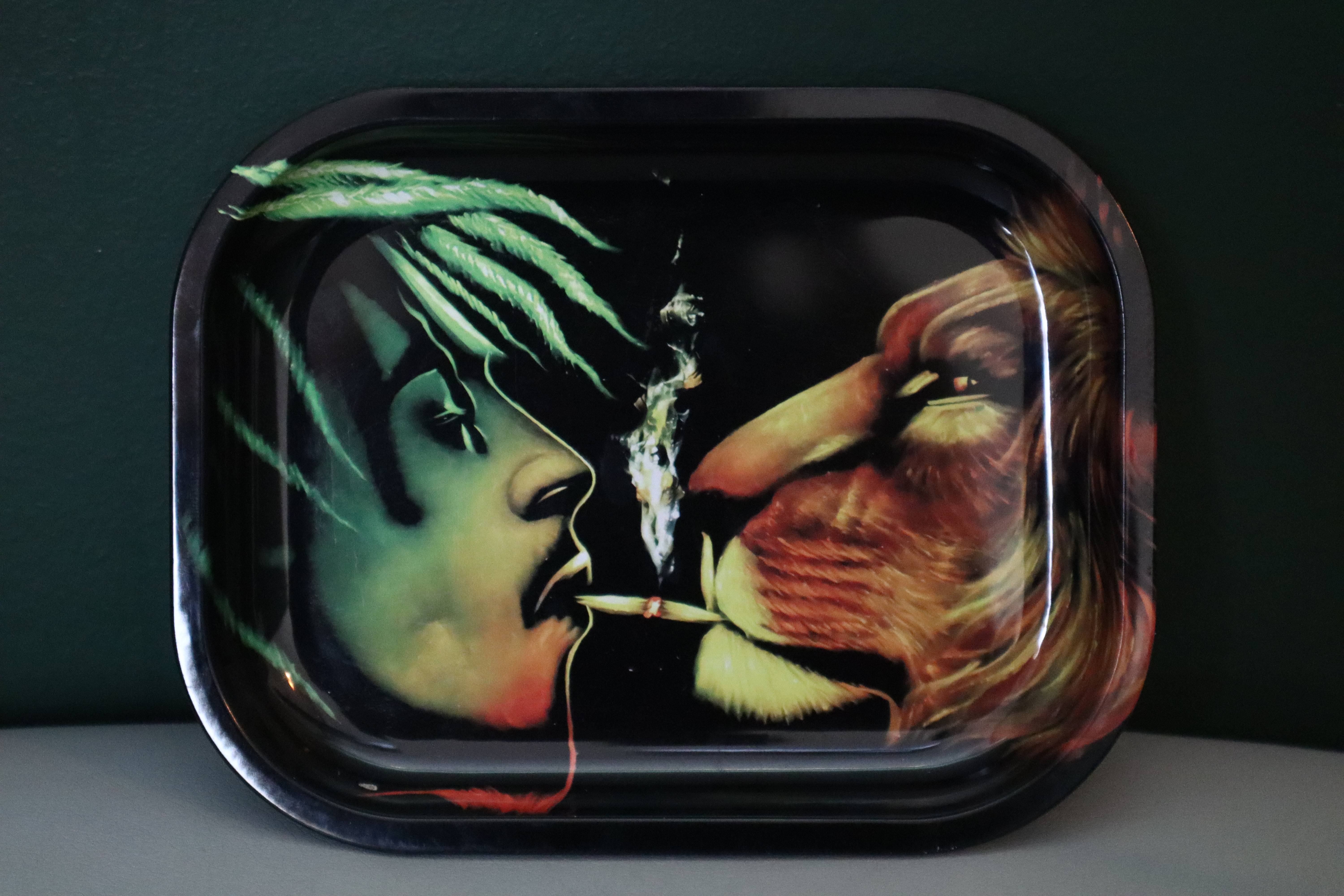 Bob Marley & Lion spliffin Tray