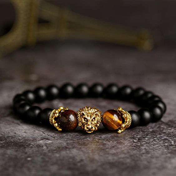 Gleaming Black Beaded Bracelet