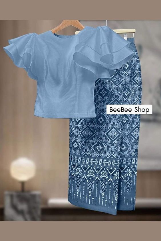 Versatile Plain Top Paired with Ankara Skirt in Various Prints