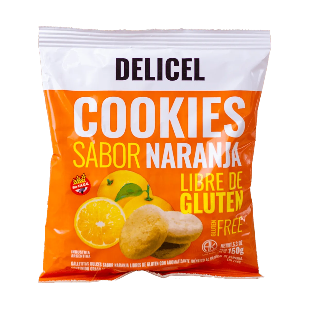 Galletita naranja Delicel 150g