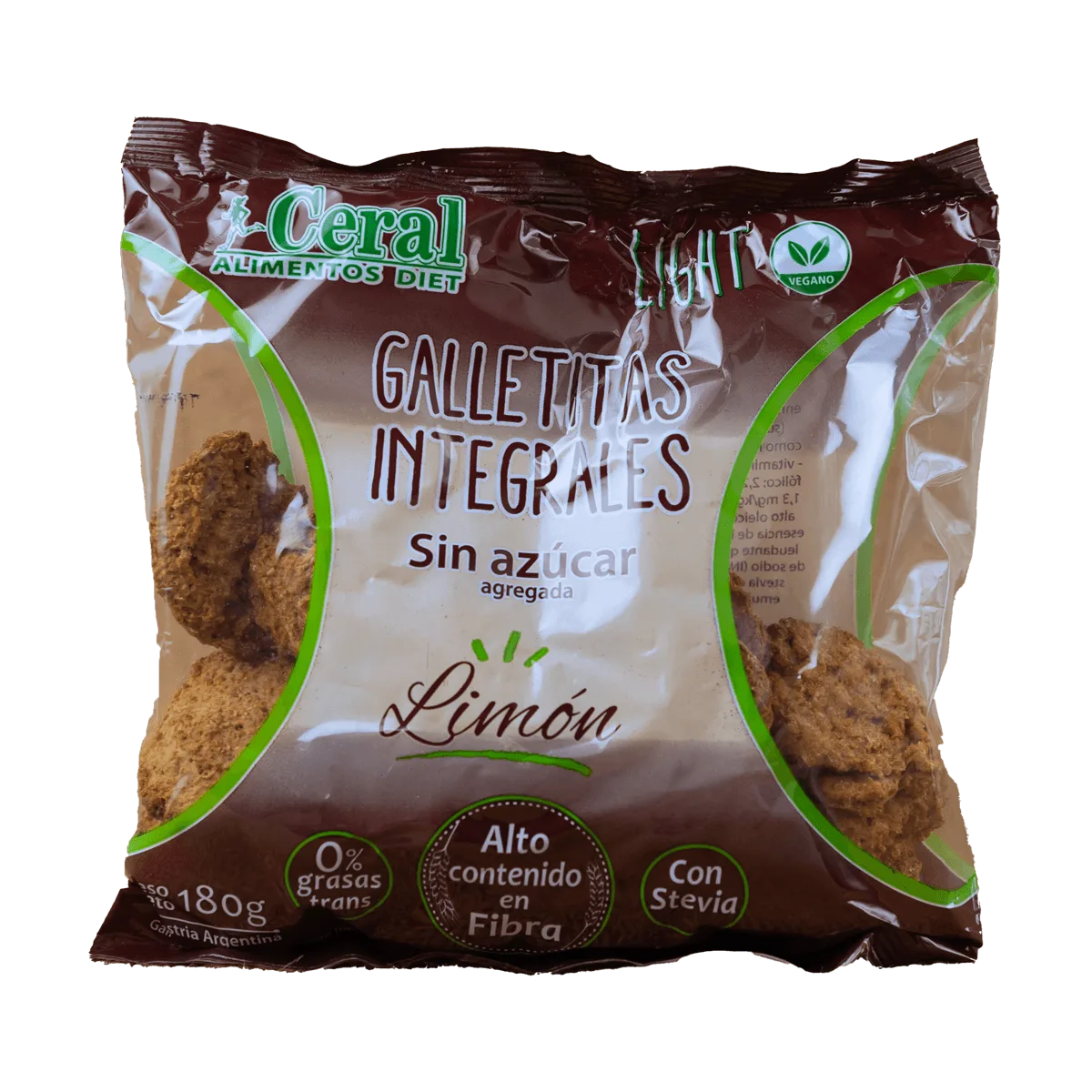 Galletita integral limón con stevia Ceral 180g