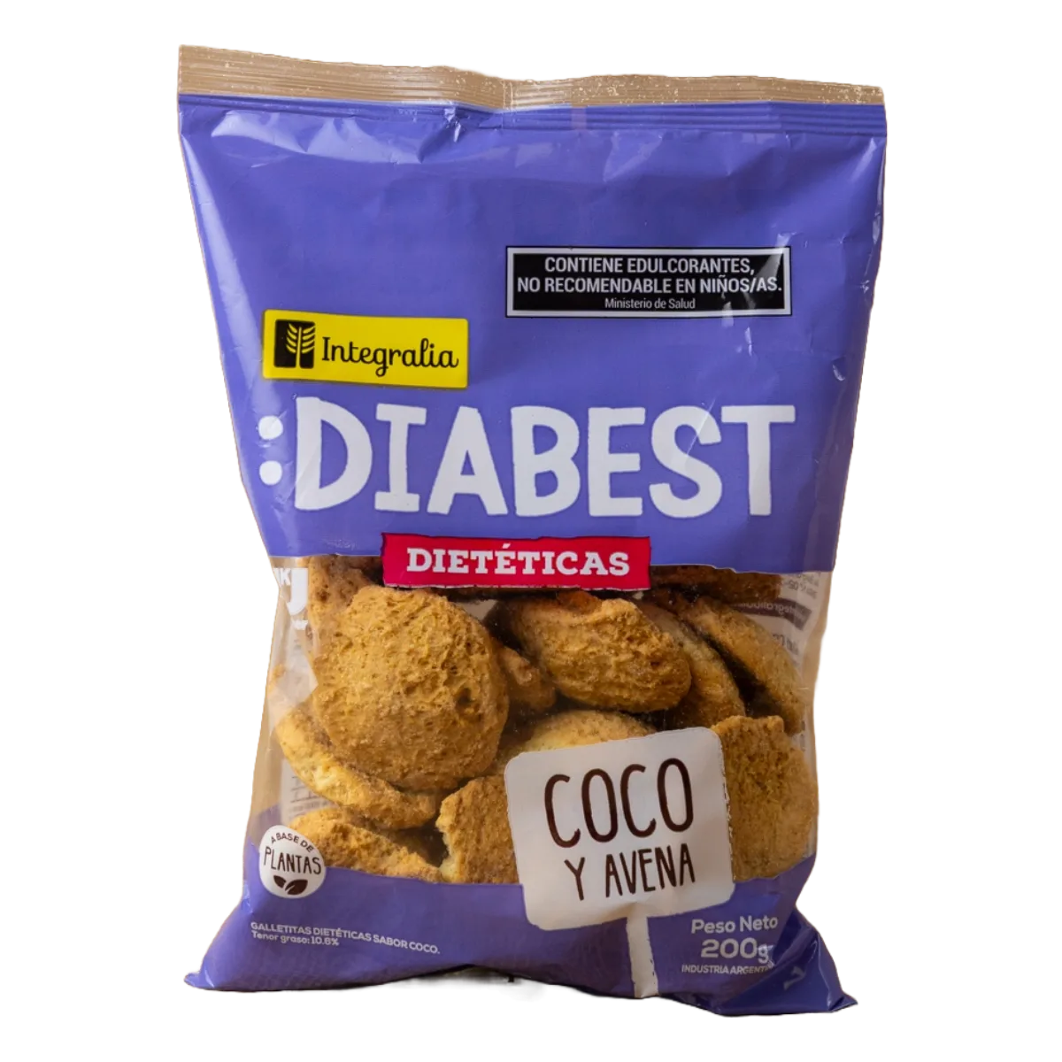 Diabest galletita dietética coco y avena Integralia 200g