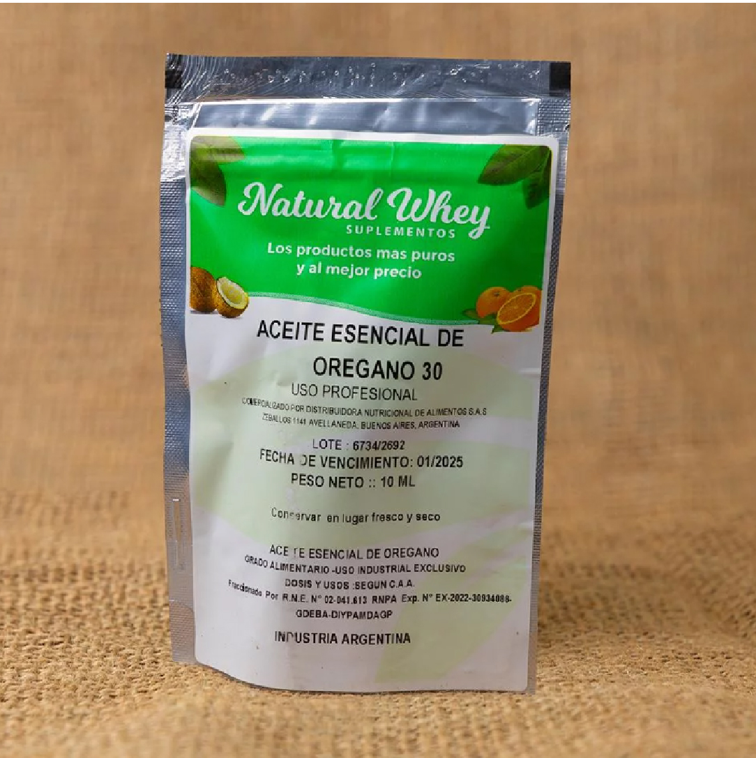 Aceite orégano esencial 10cc con 30% carvacrol