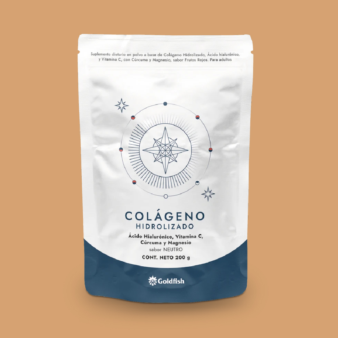 Colágeno hidrolizado Vit C cúrcuma y magnesio 200gr Goldfish