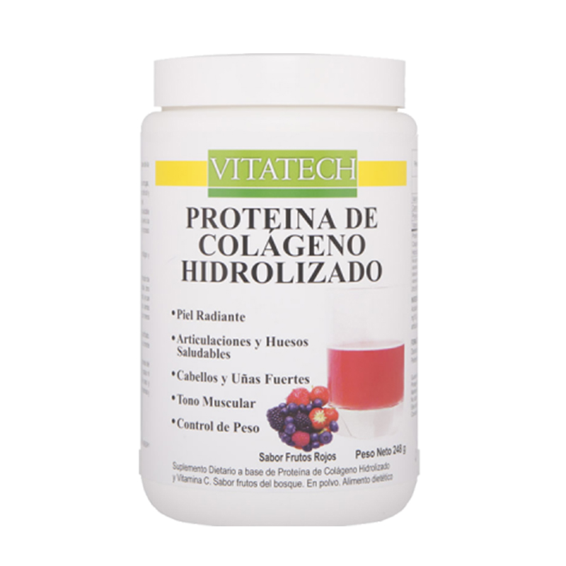 Colágeno hidrolizado polvo frutos del bosque 248gr Vitatech