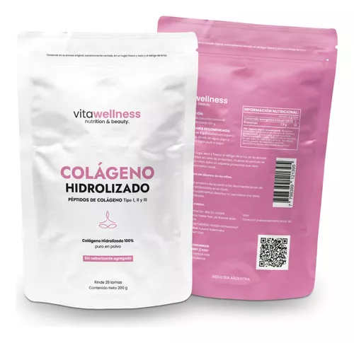Colágeno hidrolizado polvo 200gr Wellness