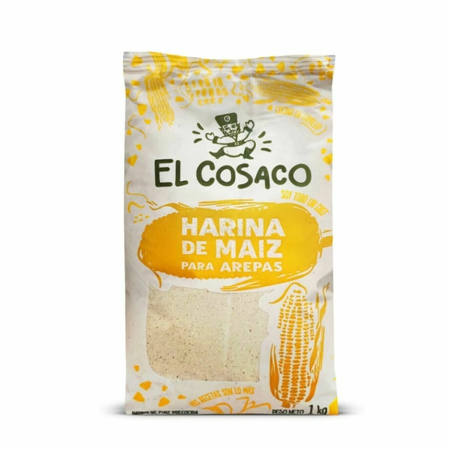 Harina de maíz blanco para arepa x1Kg El Cosaco