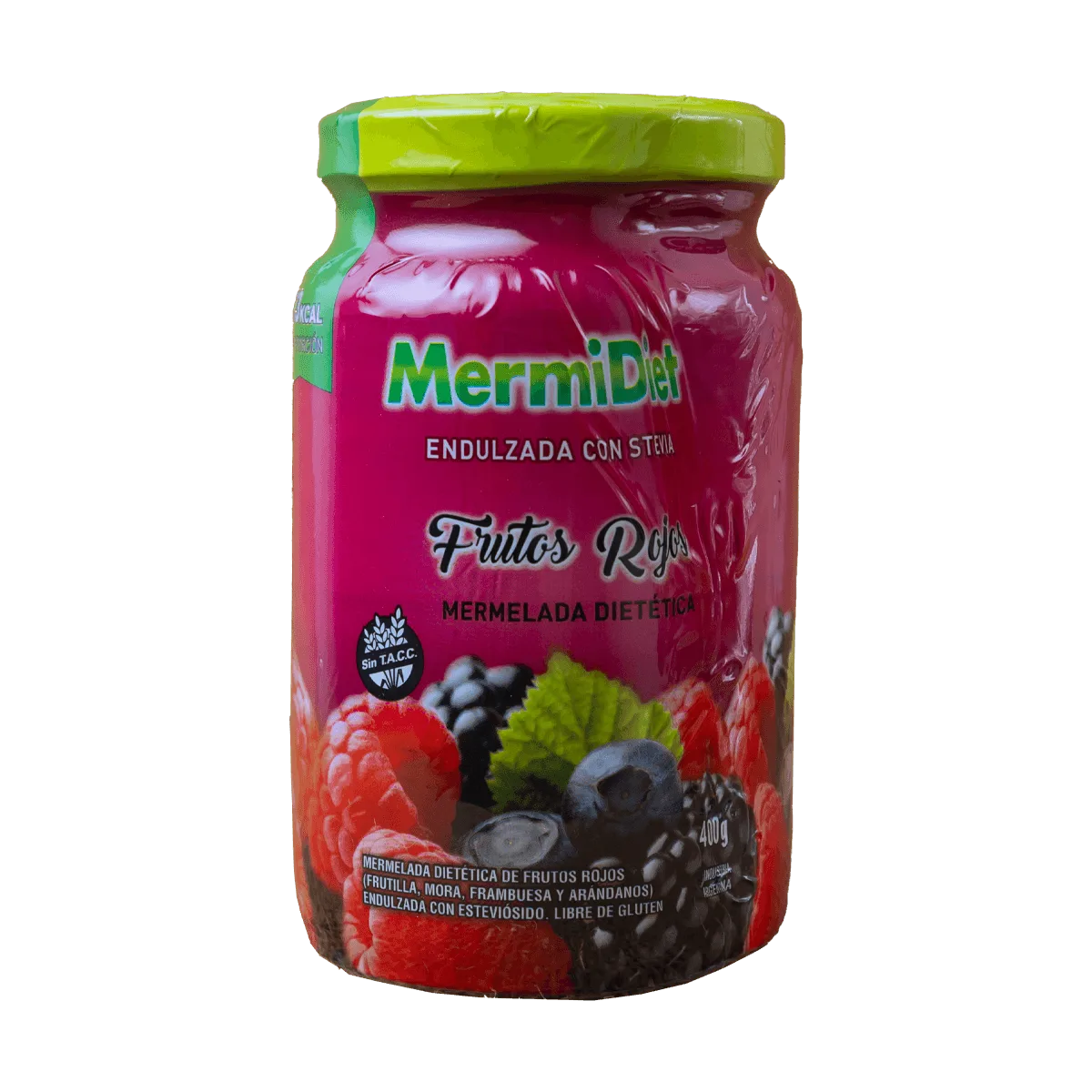 Mermelada frutos rojos con stevia 400g Mermidiet