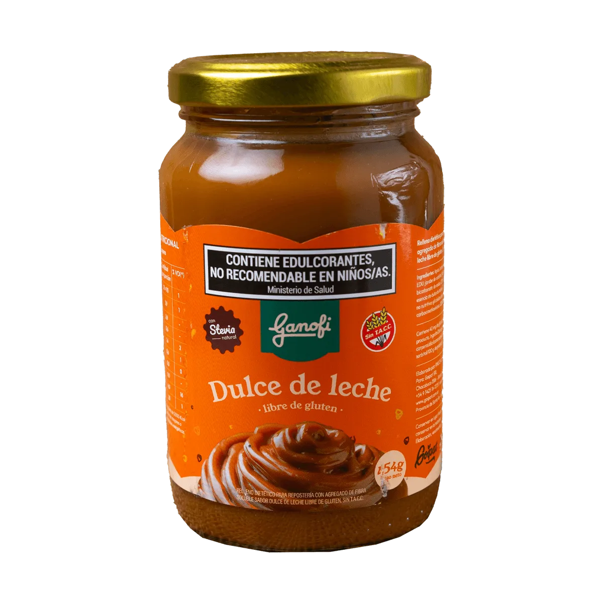 Dulce de leche con stevia 454gr Ganofi