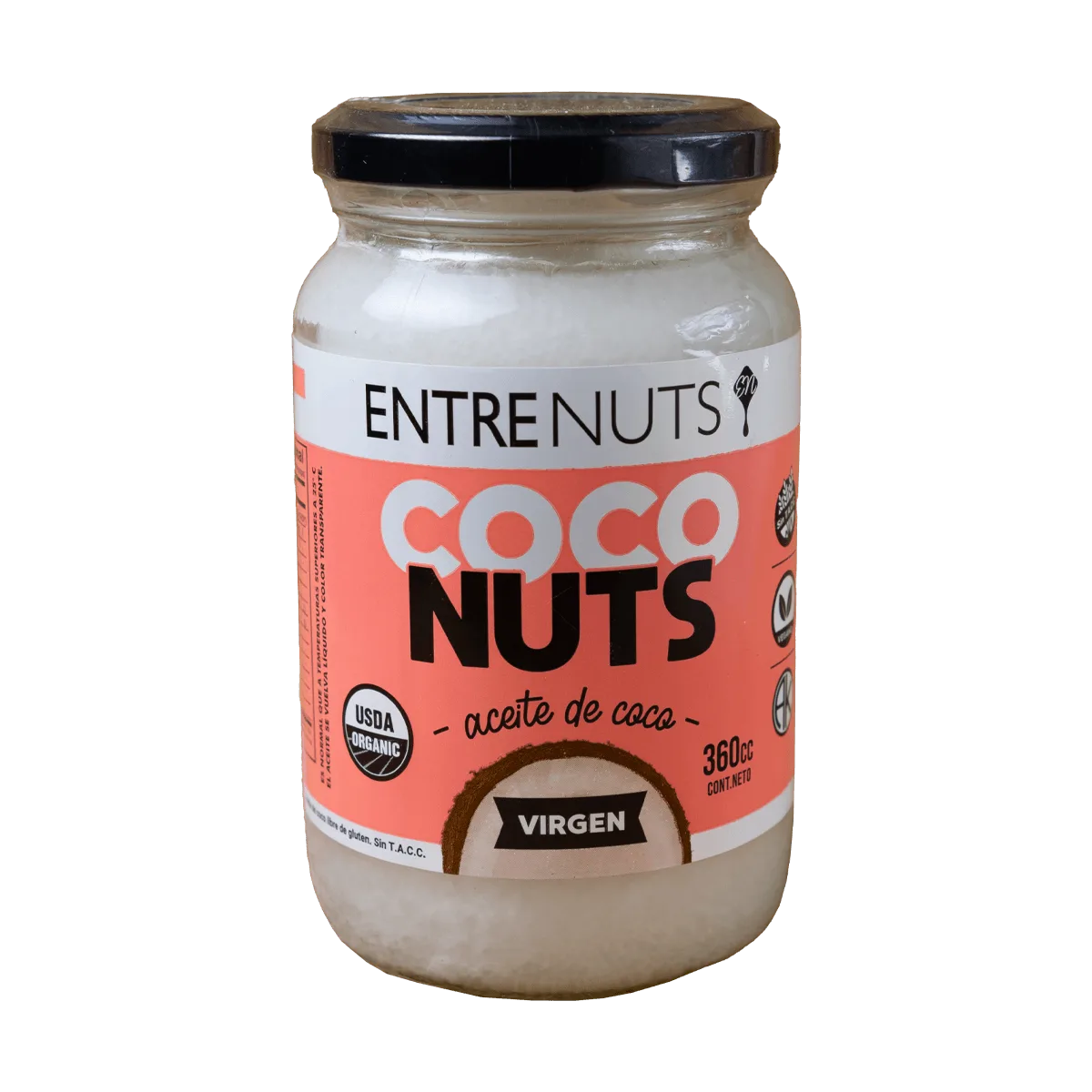Aceite coco virgen Entrenuts 360ml