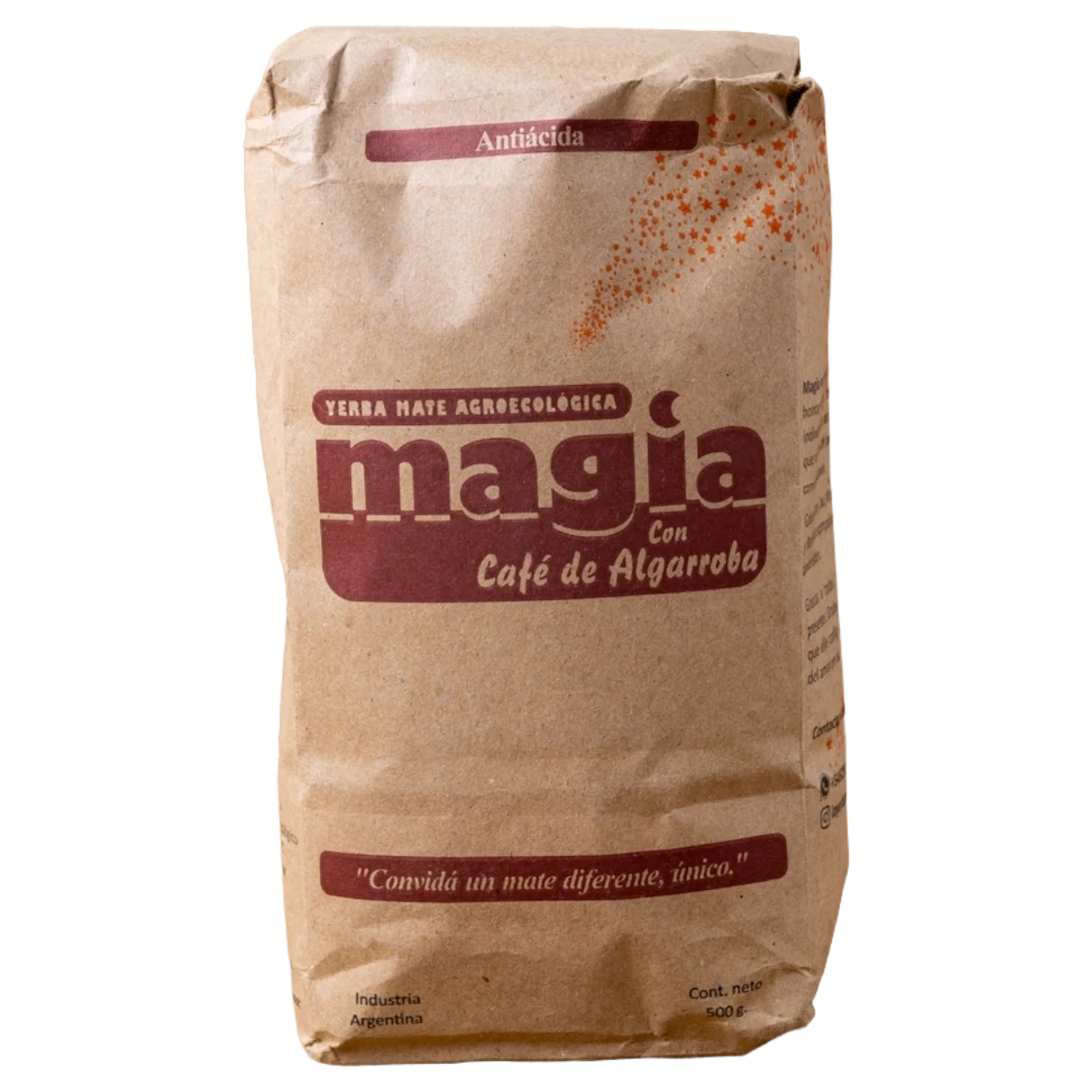 Yerba mate con cafe algarroba agroecologica 500g Magia