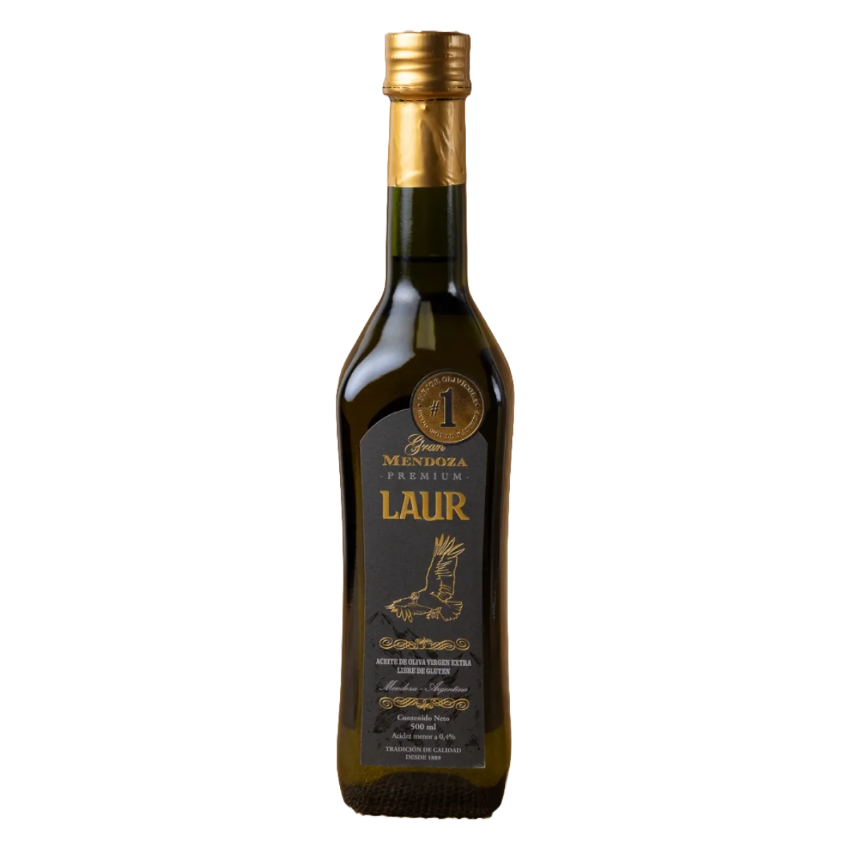 Aceite oliva extra virgen gran Mendoza premium 500ml Laur