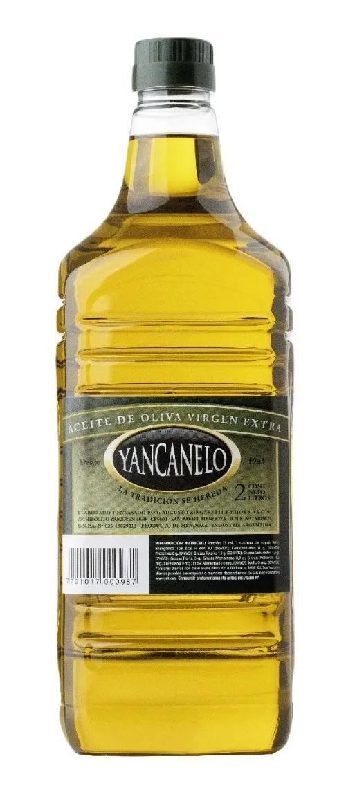 Aceite de oliva extra virgen PET 2L Yancanelo