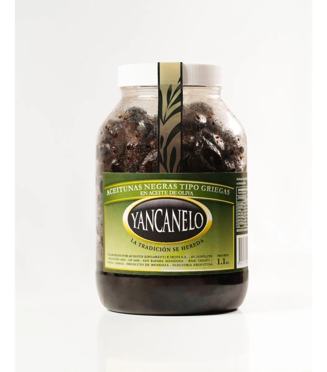 Aceitunas griegas negras 1Kg Yancanelo
