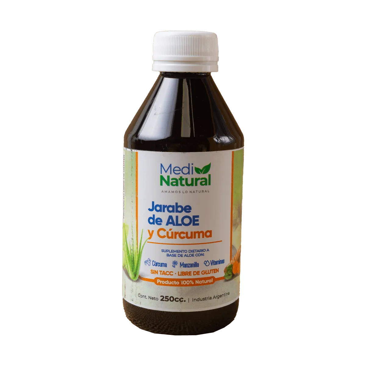 Jarabe aloe cúrcuma Medinatural 250cc