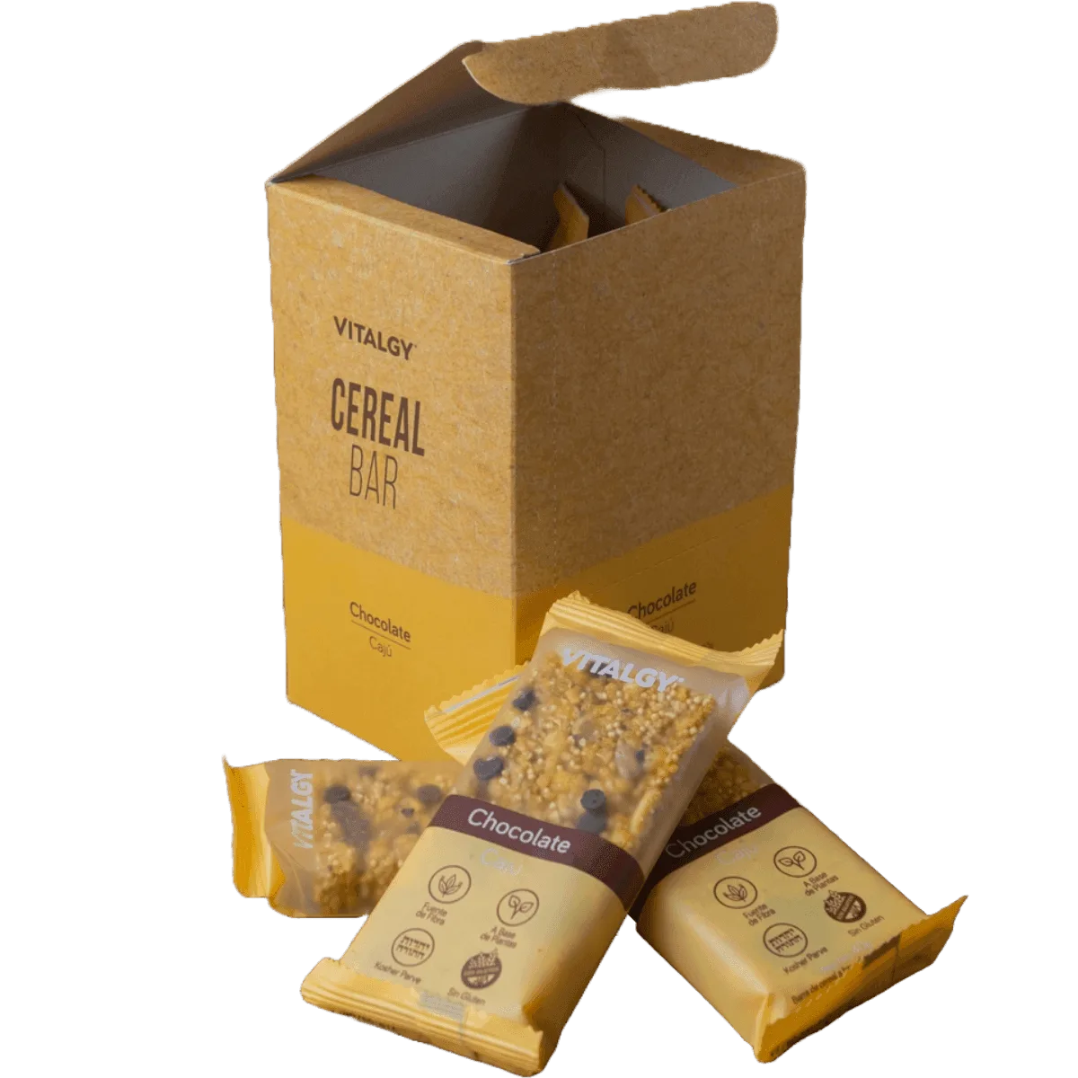 Barra cereal cajú chocolate 10u Vitalgy