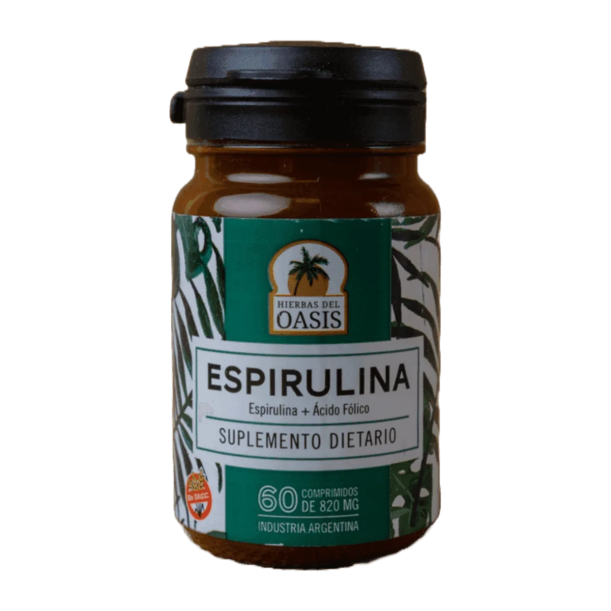 Spirulina con ácido fólico Oasis 60comp