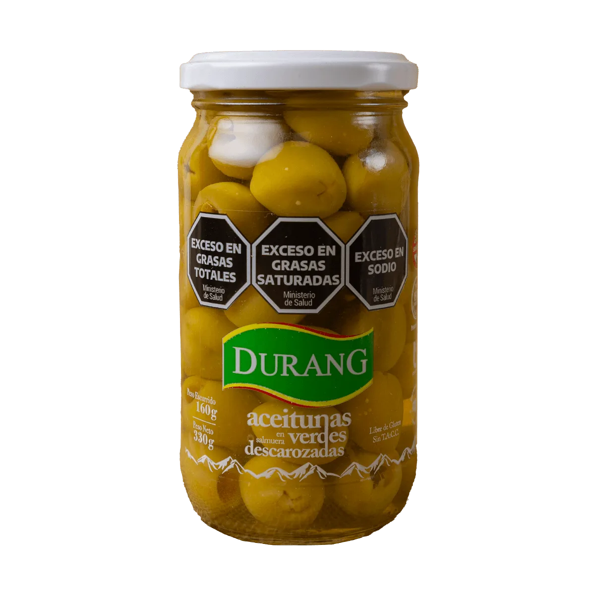 Aceituna verde descarozada 165g Durang