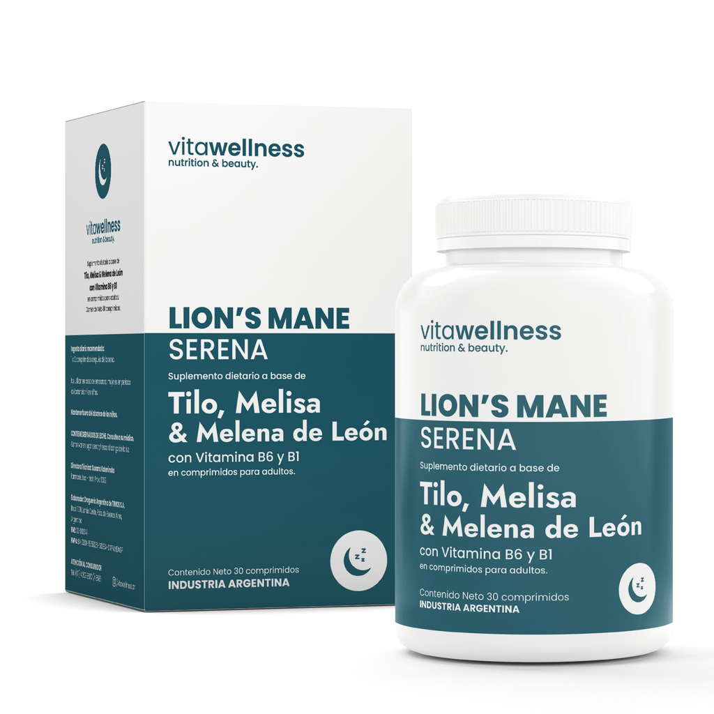 Comprimido melena serena tilo melisa y melena de león 30u Vitawellness